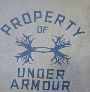 Under Armour Men's LG/G Loose Fit Hoodie Sweatshirt Blue Gray PROPERTY OF UA EUC